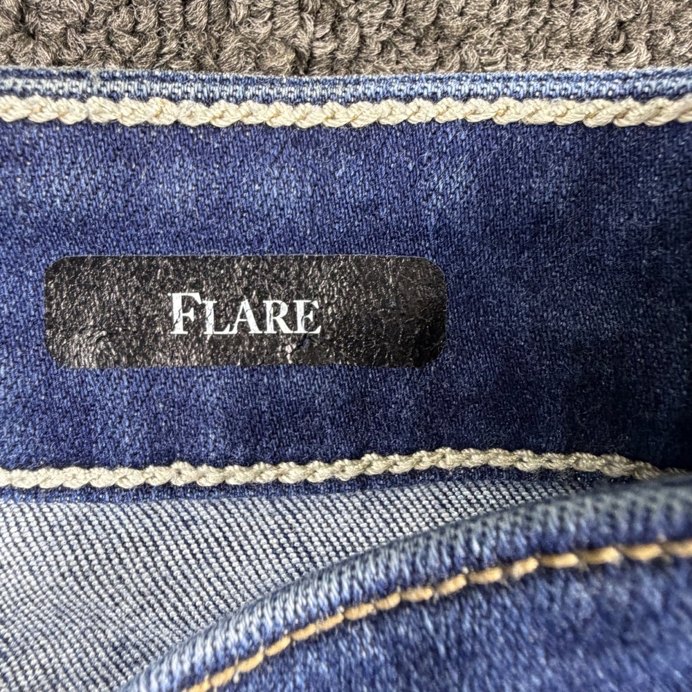 Judy Blue Jeans Womens 3/26 Flare JB82395DK Blue High Rise Stretch EUC - Picture 7 of 11